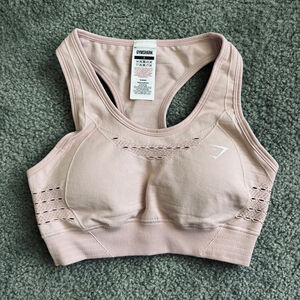NWOT Gymshark ENERGY SEAMLESS SPORTS BRA in Light Pink | Sz Small